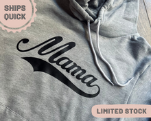 Load image into Gallery viewer, Baseball Mama Sponge Fleece Hoodie with Kangaroo Pocket - Size Small