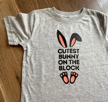 Load image into Gallery viewer, Cutest Bunny On The Block Bodysuits and Tees (Infant-Youth)