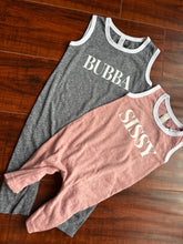 Load image into Gallery viewer, Bubba and Sissy Tank Rompers