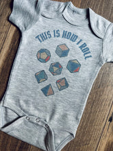 Load image into Gallery viewer, This Is How I Roll Tees & Bodysuits - Mommy & Daddy & Me - Dice Game - Turn Based Game