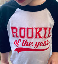 Load image into Gallery viewer, Rookie Of The Year - Baseball Vibe - Family Raglan Tees (Toddler-Adult)