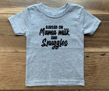 Load image into Gallery viewer, Raised On Mama Milk And Snuggles Tees and Bodysuits (NB-5T)