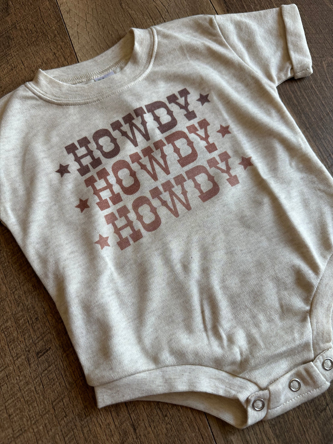 Howdy x 3 Bubble Rompers - Cuffed Short Sleeve - Infants