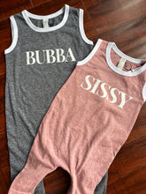 Load image into Gallery viewer, Bubba and Sissy Tank Rompers
