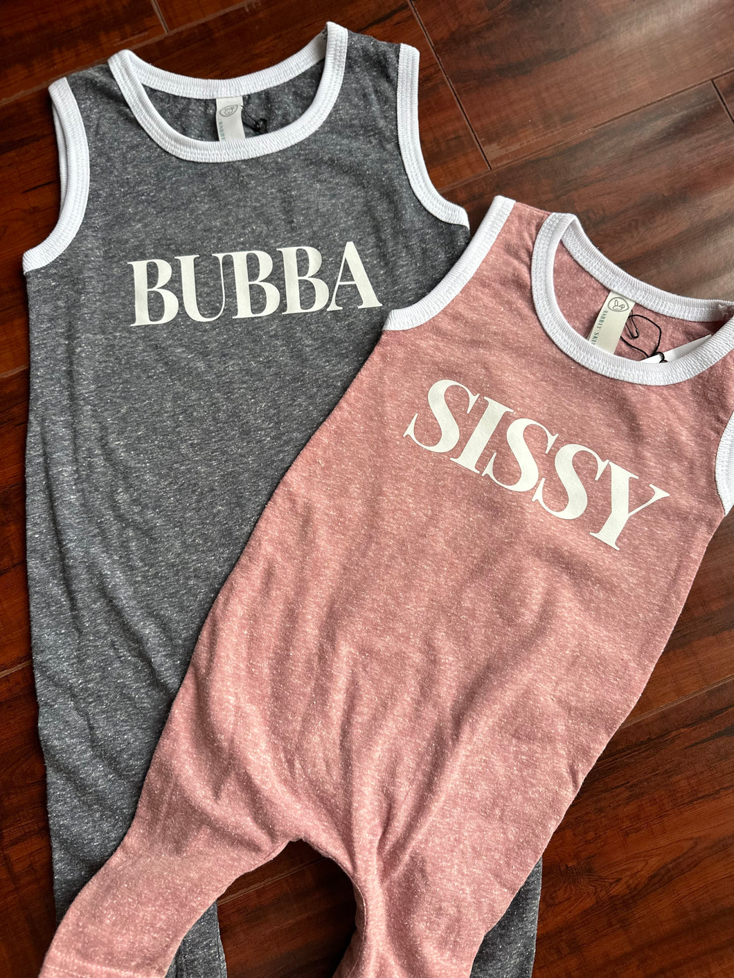 Bubba and Sissy Tank Rompers