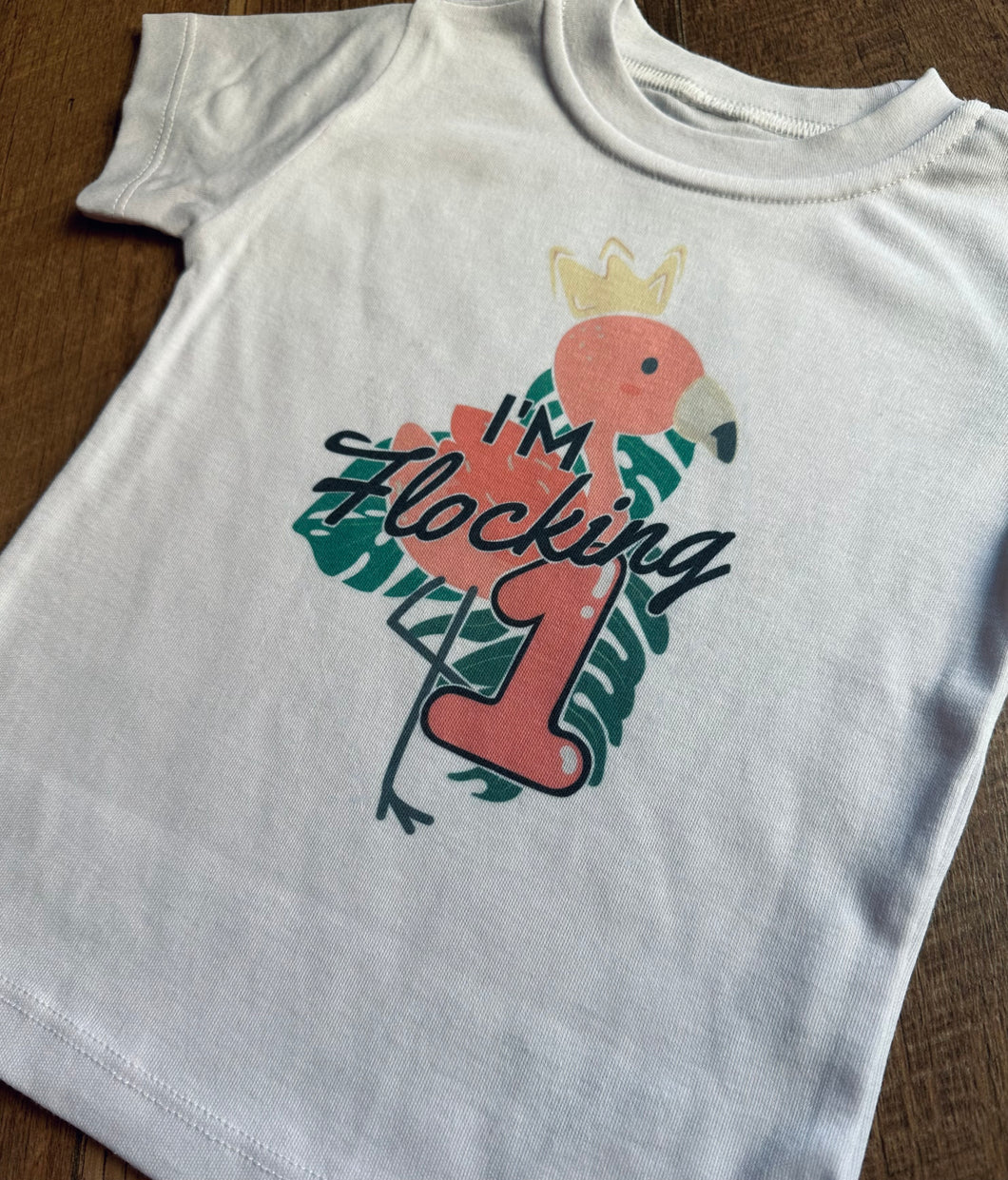 I'm Flocking 1 Flamingo Tees & Bodysuits - 1st Birthday Shirt