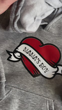 Load and play video in Gallery viewer, Mama&#39;s Boy Fleece Hoodies - Toddler-Youth Small - Valentine&#39;s Day
