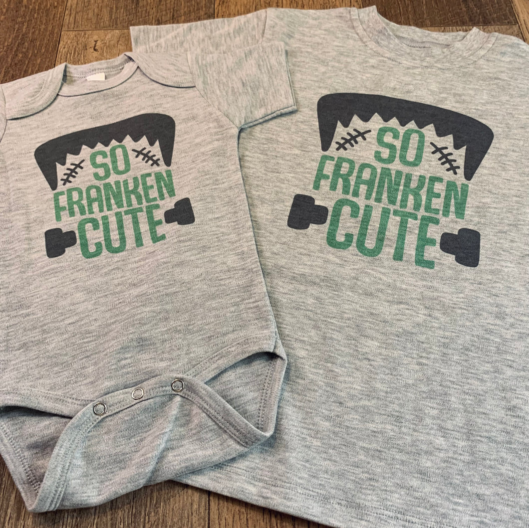 Super Franken Cute Halloween Tees & Bodysuits (NB-Toddler)