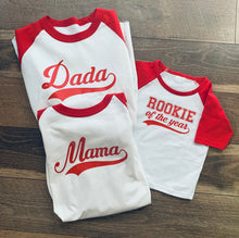 Load image into Gallery viewer, Rookie Of The Year - Baseball Vibe - Family Raglan Tees (Toddler-Adult)
