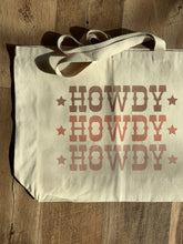 Load image into Gallery viewer, Howdy x 3 Big Tote - Zippered
