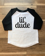 Load image into Gallery viewer, Lil’ Dude Baseball Tee (2T-5T)
