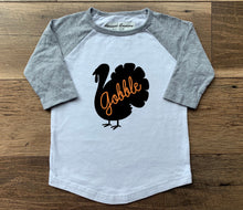 Load image into Gallery viewer, Gobble Baseball Tee (2T-5T)
