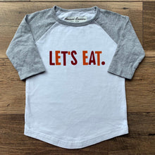 Load image into Gallery viewer, Let’s Eat Baseball Tee (2T-5T)
