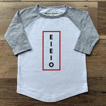 Load image into Gallery viewer, EIEIO Baseball Tee (2T-5T)
