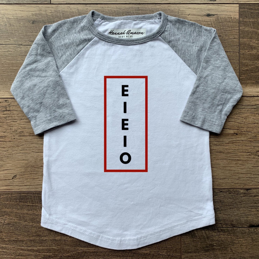 EIEIO Baseball Tee (2T-5T)